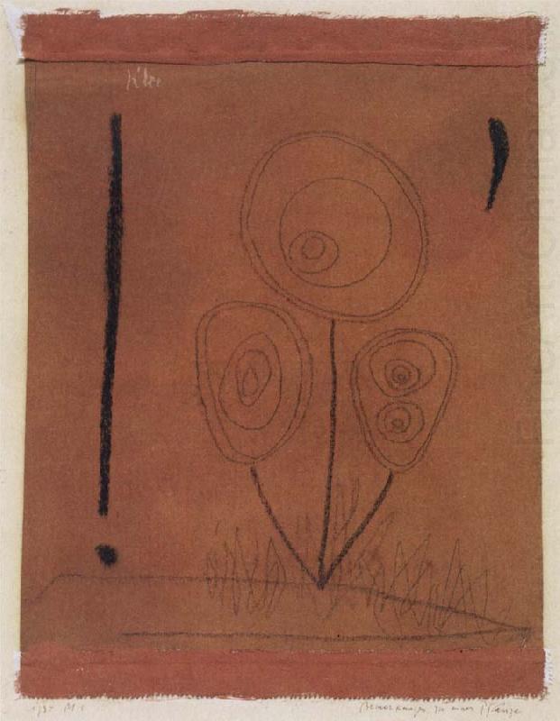 Remarks concerning a plant, Paul Klee